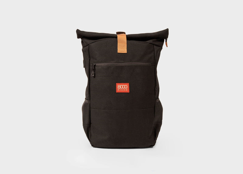 Everyday Hemp Rolltop Backpack in Black