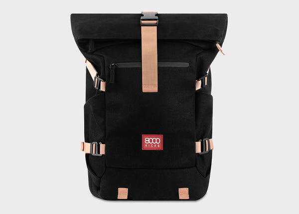 Nomad Backpack in Black | Hemp and Weatherproof – 8000Kicks