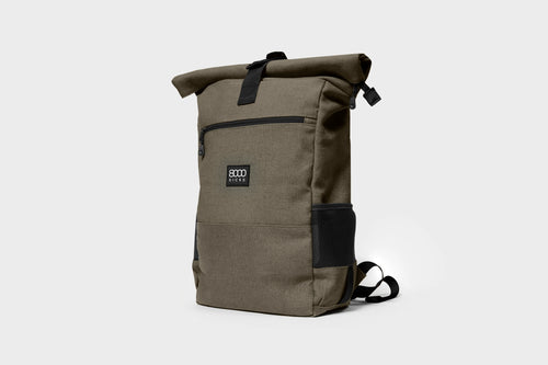 Everyday Hemp Rolltop Backpack in Dark Green