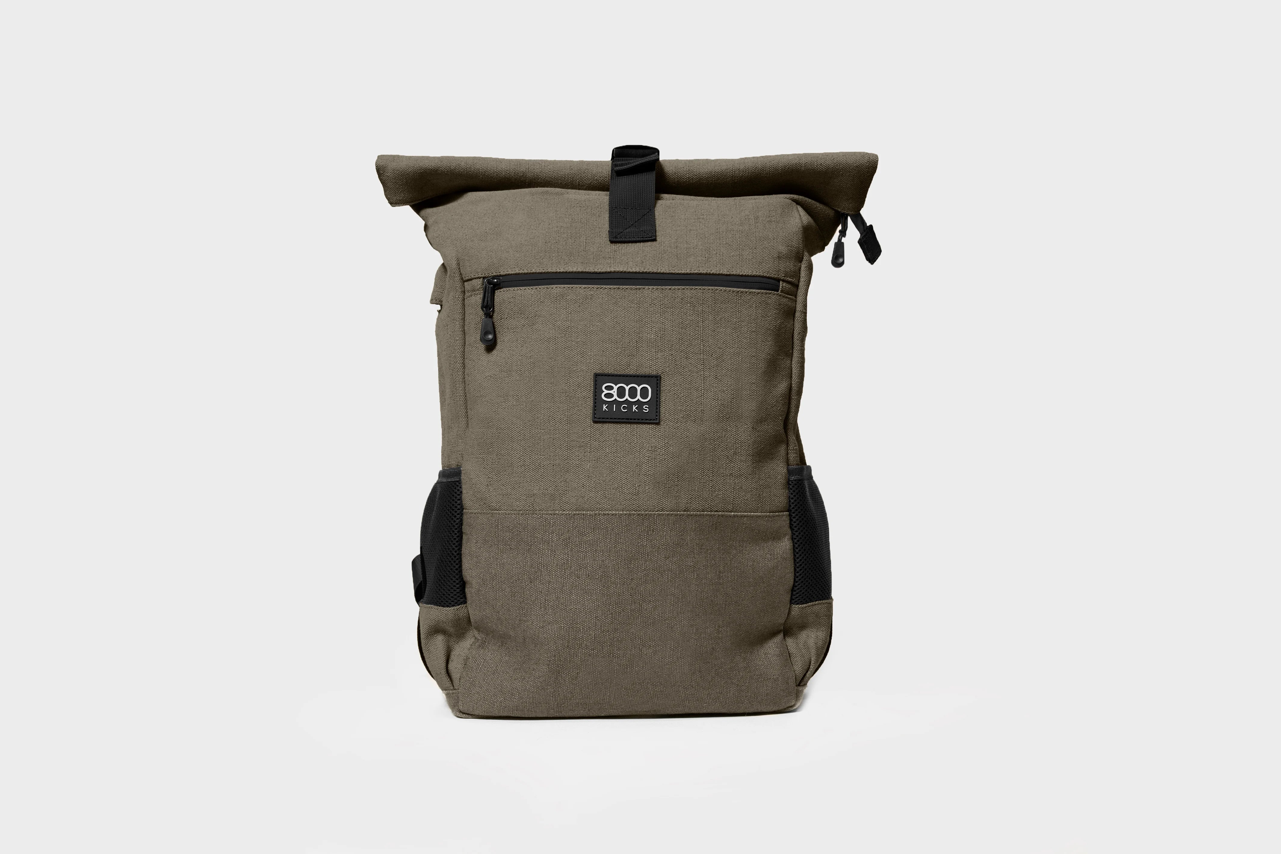 Dark Green Backpack | 8000Kicks | Hemp and Weatherproof