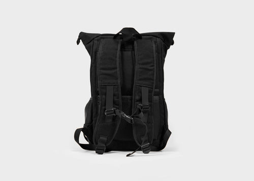 Everyday Hemp Rolltop Backpack in Full Black