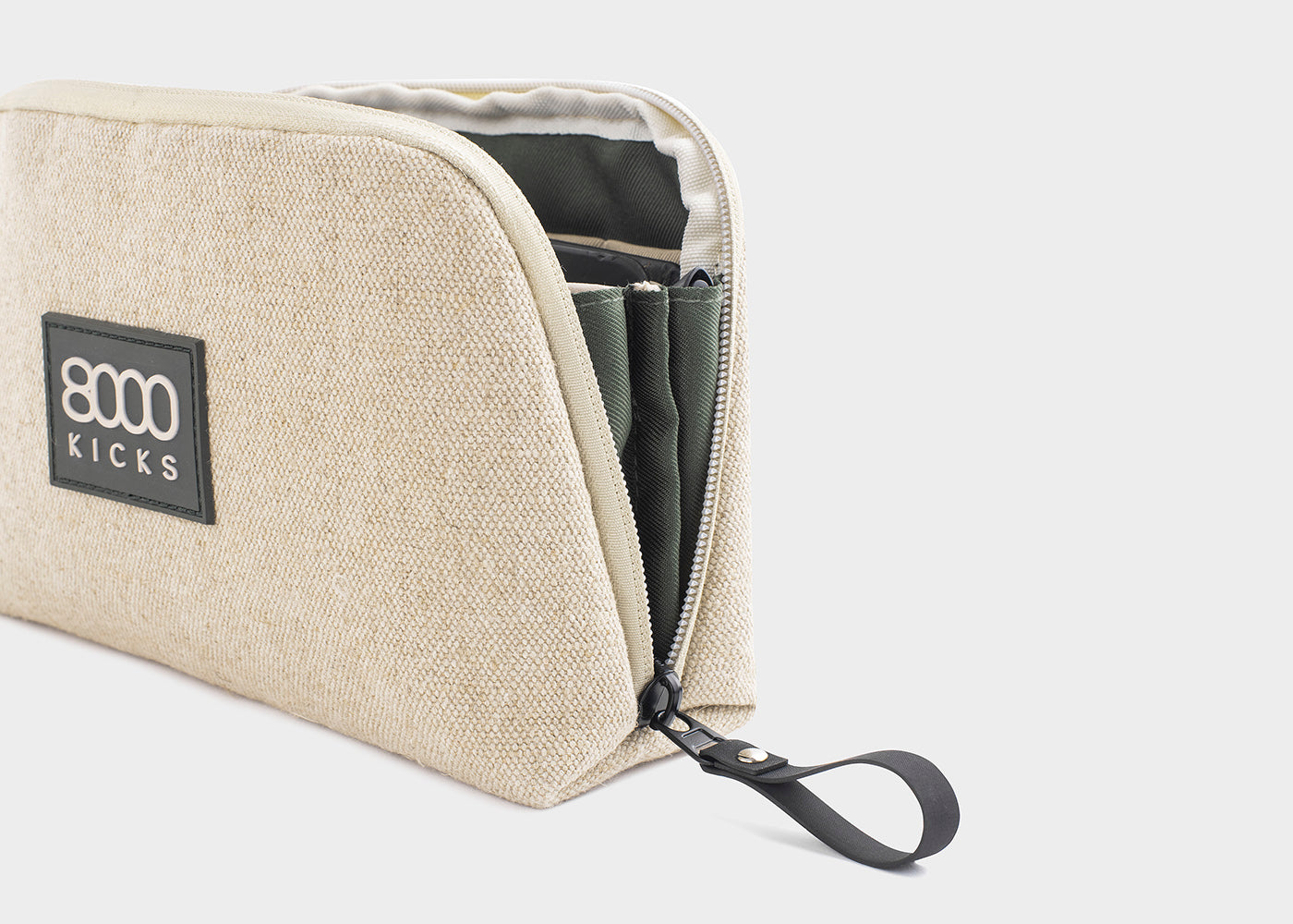 Accessory & Tech Pouch, Beige Hemp