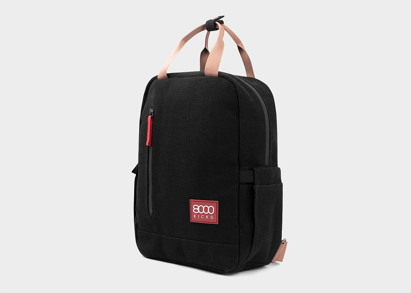 Small Hemp Backpack in Black | 8000Kicks | Spacious and Compact