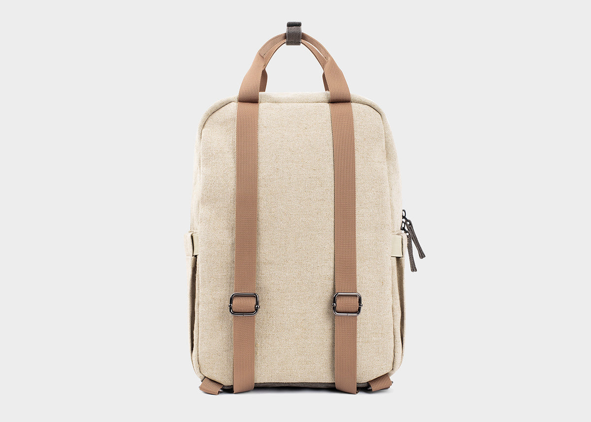 Small Backpack in Beige and Green | 8000Kicks | Spacious and Compact