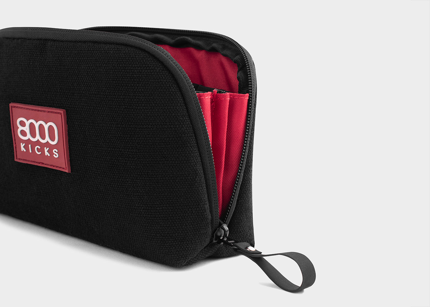 Double Sleeve Vegan Hemp Laptop Case | Black, L - 8000kicks Bags