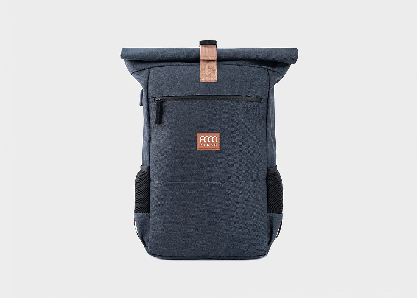 Everyday Hemp Rolltop Backpack in Navy Blue