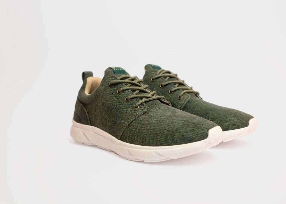 Dark Green Waterproof Hemp Shoes For Women | 8000Kicks