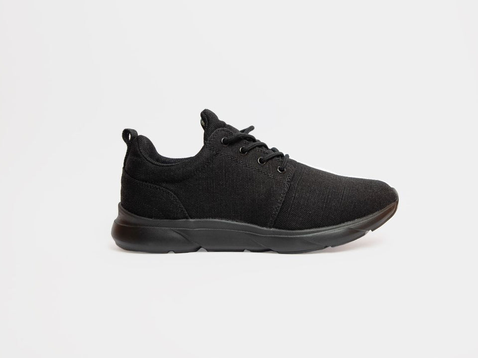 Full Black Waterproof Hemp Shoes For Women | 8000Kicks